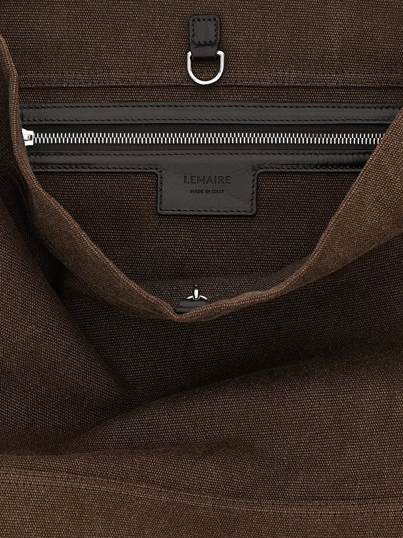 Lemaire Brown Cotton Tote Bag