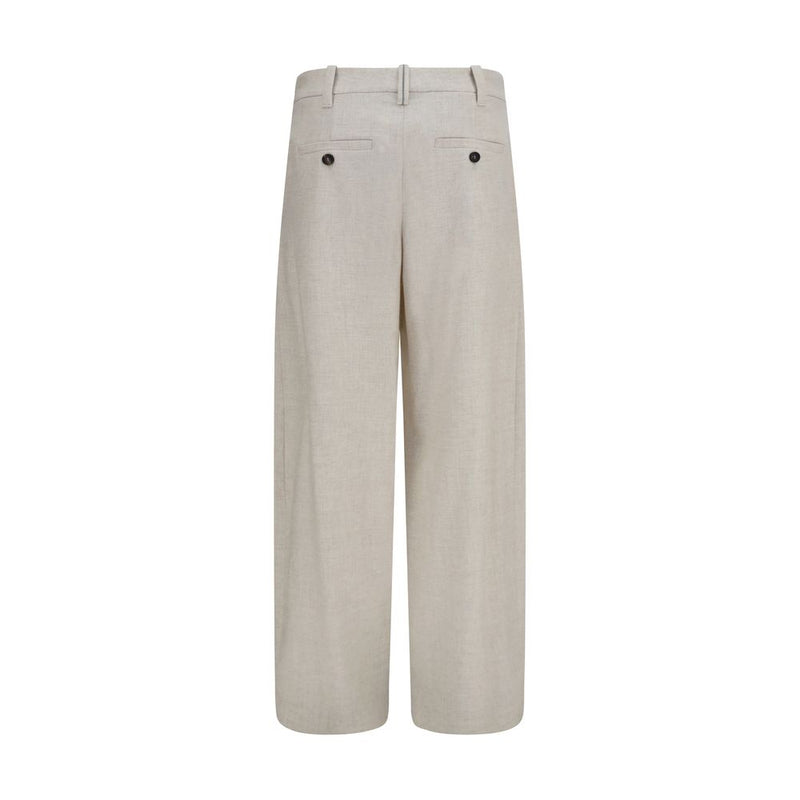 Brunello Cucinelli Beige Wool Oves Aries Dress Pants