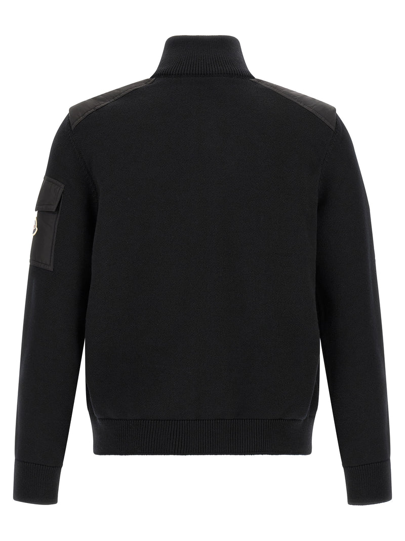 Moncler Black Polyamide Cardigan