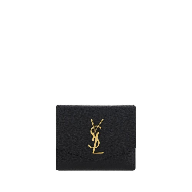 Cartera de piel de becerro negra Bos Taurus de Saint Laurent