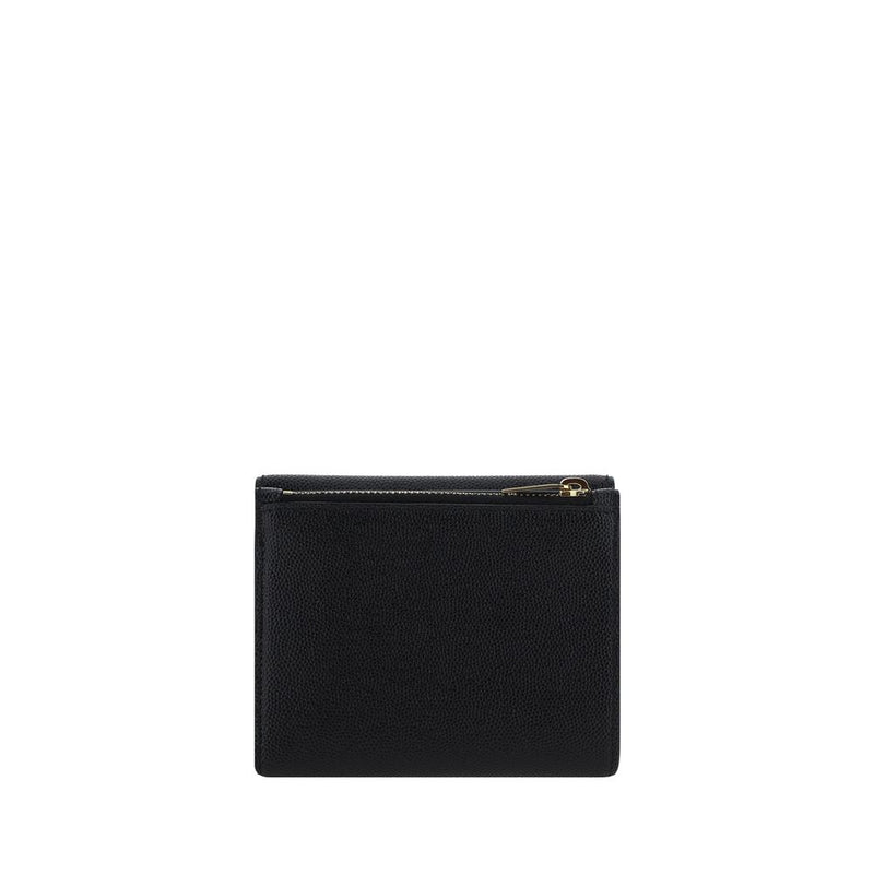 Cartera de piel de becerro negra Bos Taurus de Saint Laurent