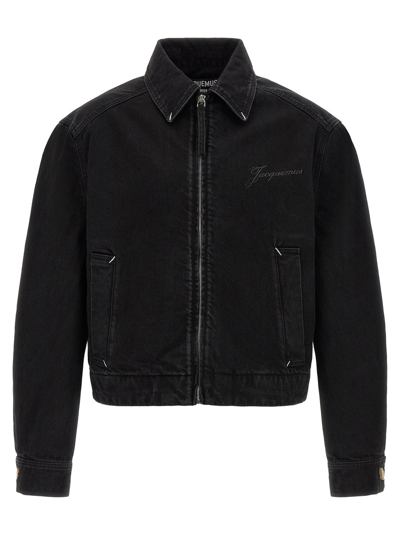 Jacquemus Black Cotton Denim Jacket