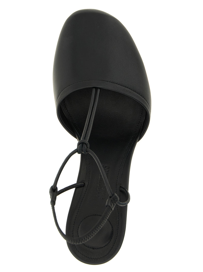 Jacquemus Black Lamb Leather High Heel Pumps