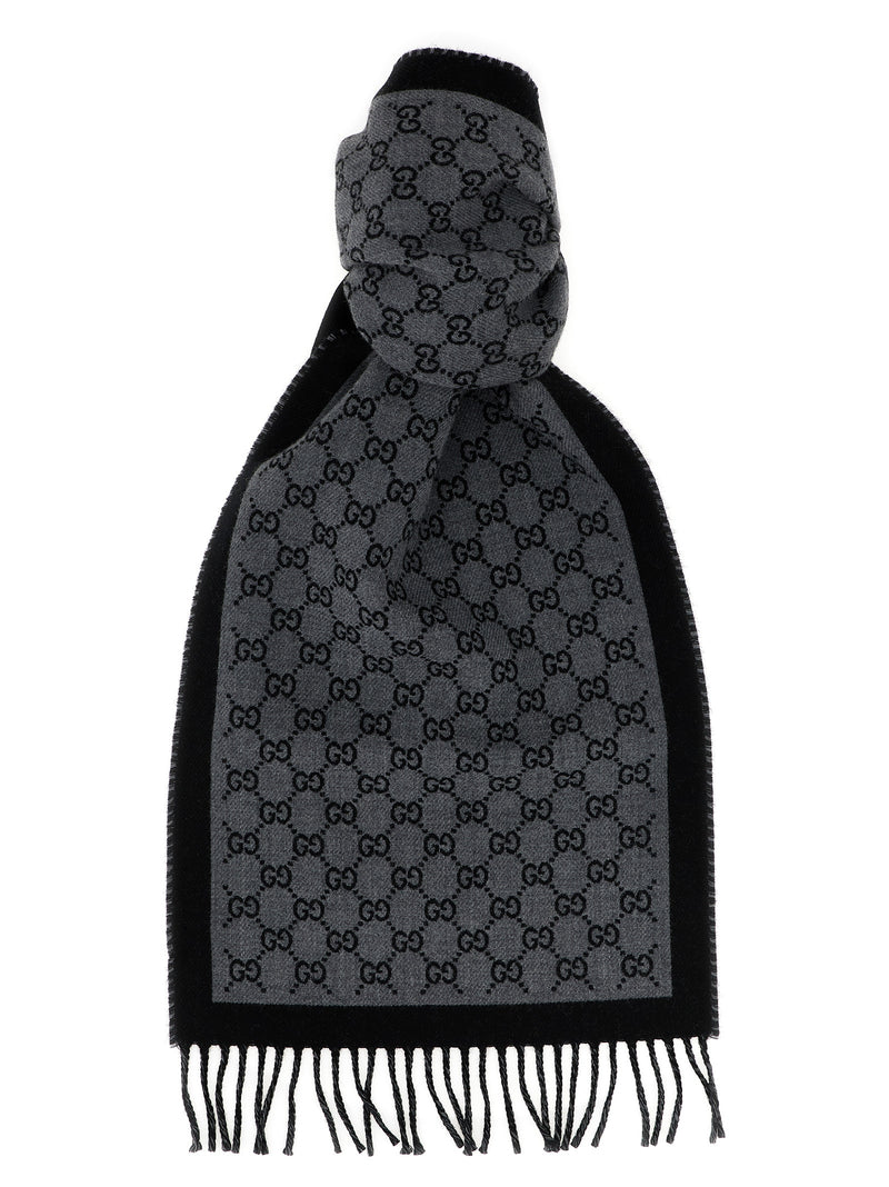 Gucci Gray Wool Scarf
