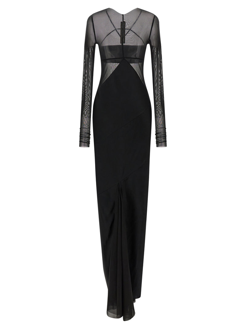 Rick Owens Black Nylon Long Dress