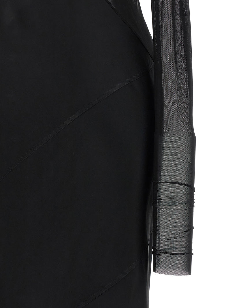 Rick Owens Black Nylon Long Dress
