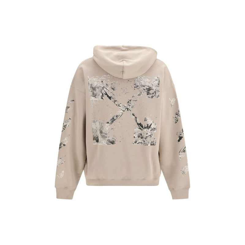 Off-White Beige Cotton Sweatshirt