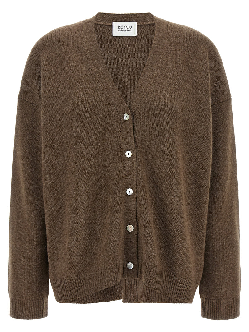BE YOU Brown Cashmere Cardigan
