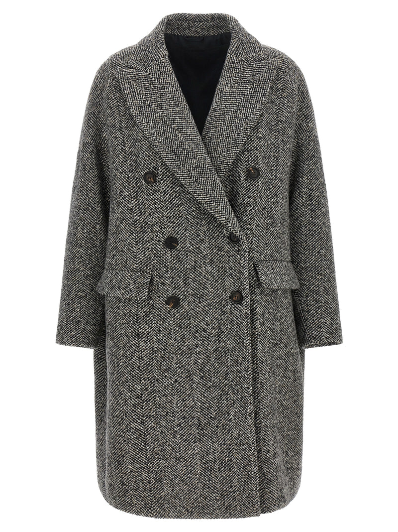 Brunello Cucinelli Gray Virgin Wool Coat