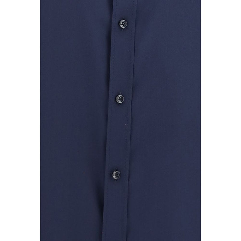 Dolce & Gabbana Blue Silk Dress Shirt
