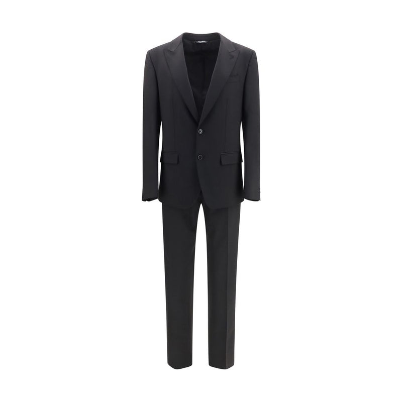 Dolce & Gabbana Black Wool Oves Aries Two-Piece Suit
