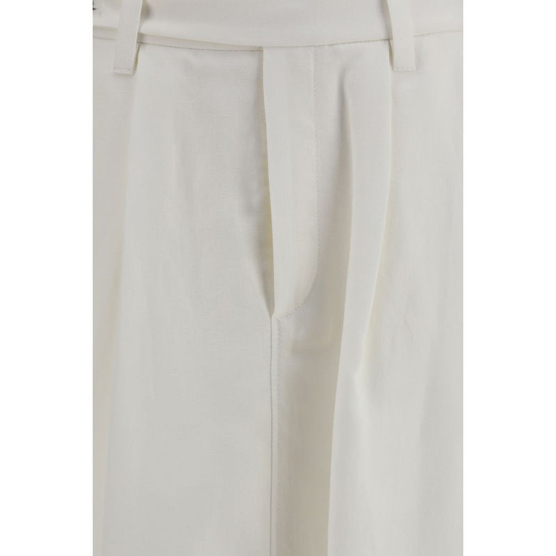 Brunello Cucinelli White Viscose Long Skirt