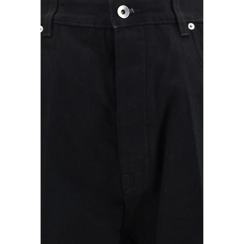 Rick Owens Black Cotton Flared Jeans
