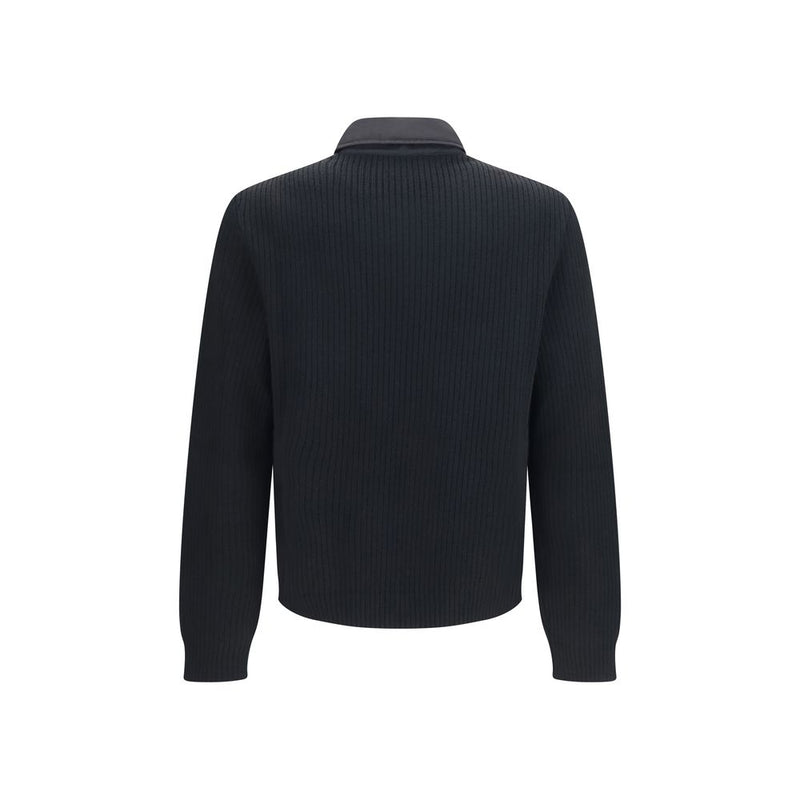Prada Black Wool Oves Aries Full-Length Jacket