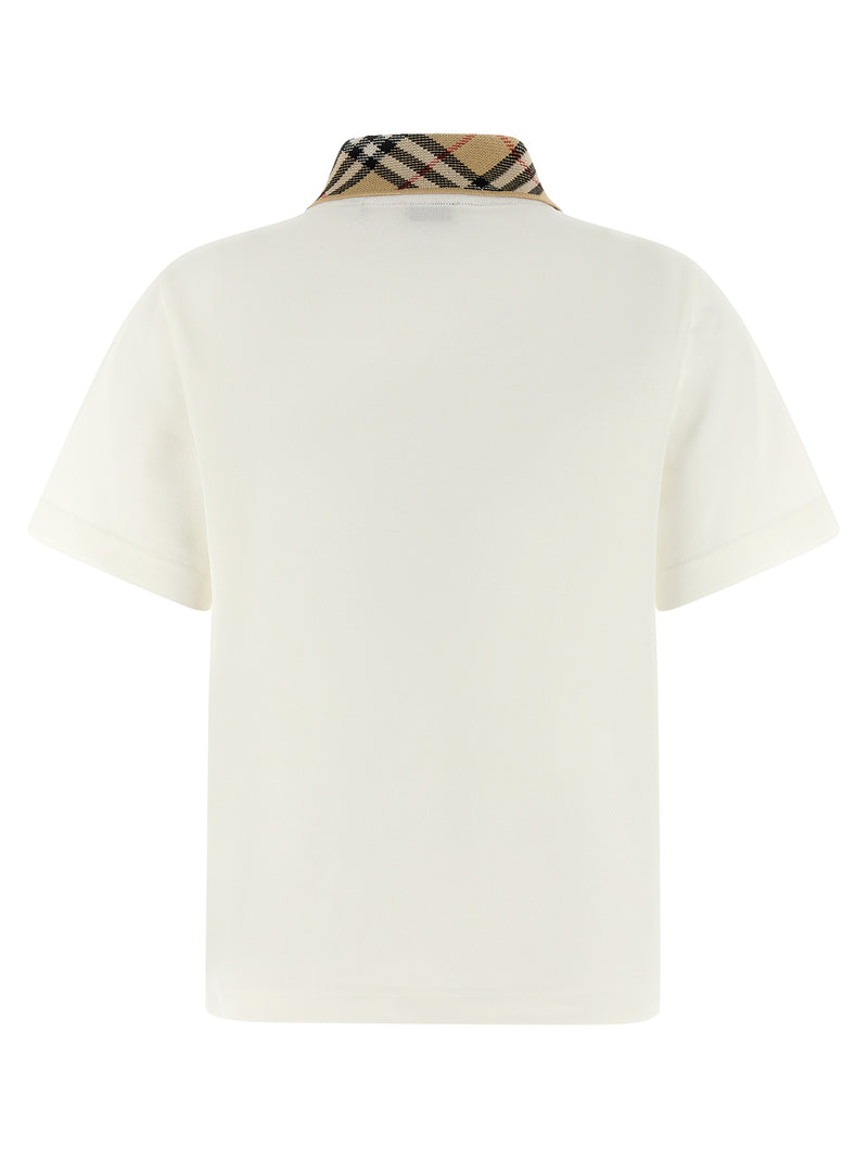 Burberry White Cotton Polo Shirt