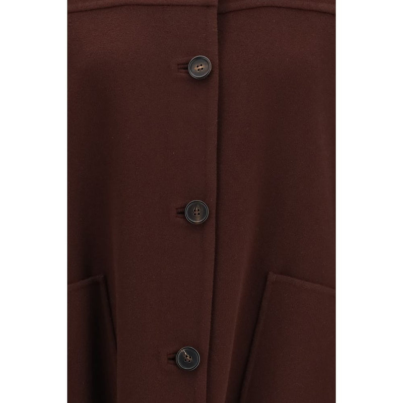 'S Max Mara Bordeaux Wool Oves Aries Coat