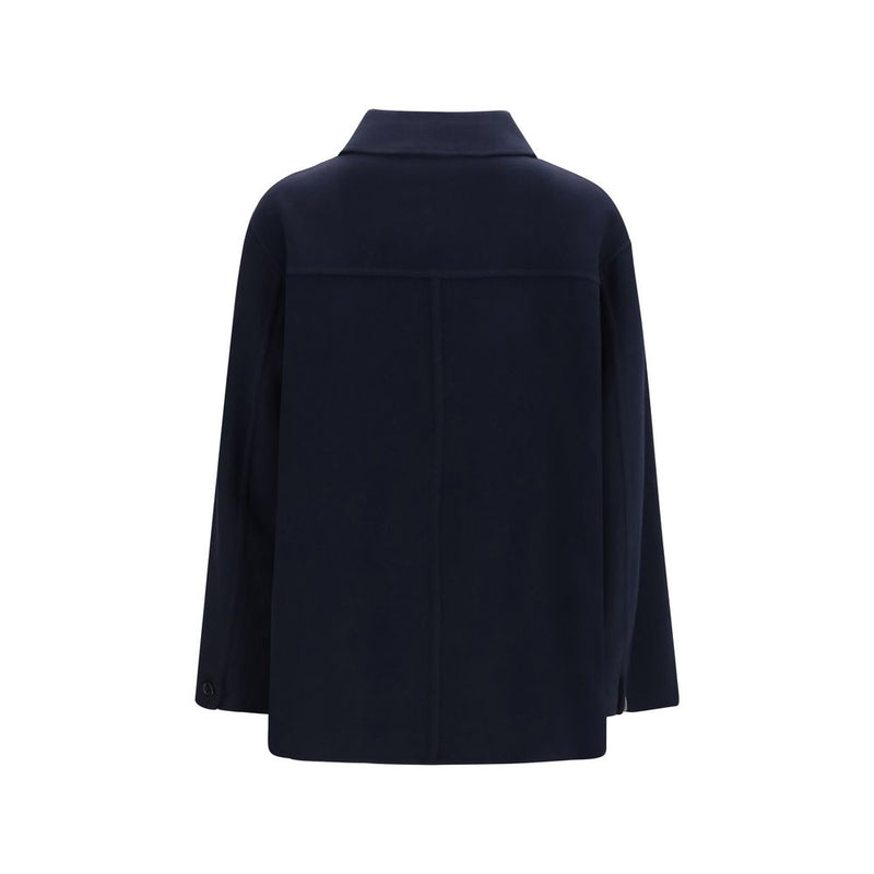 'S Max Mara Blue Wool Oves Aries Coat