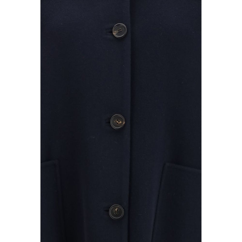'S Max Mara Blue Wool Oves Aries Coat