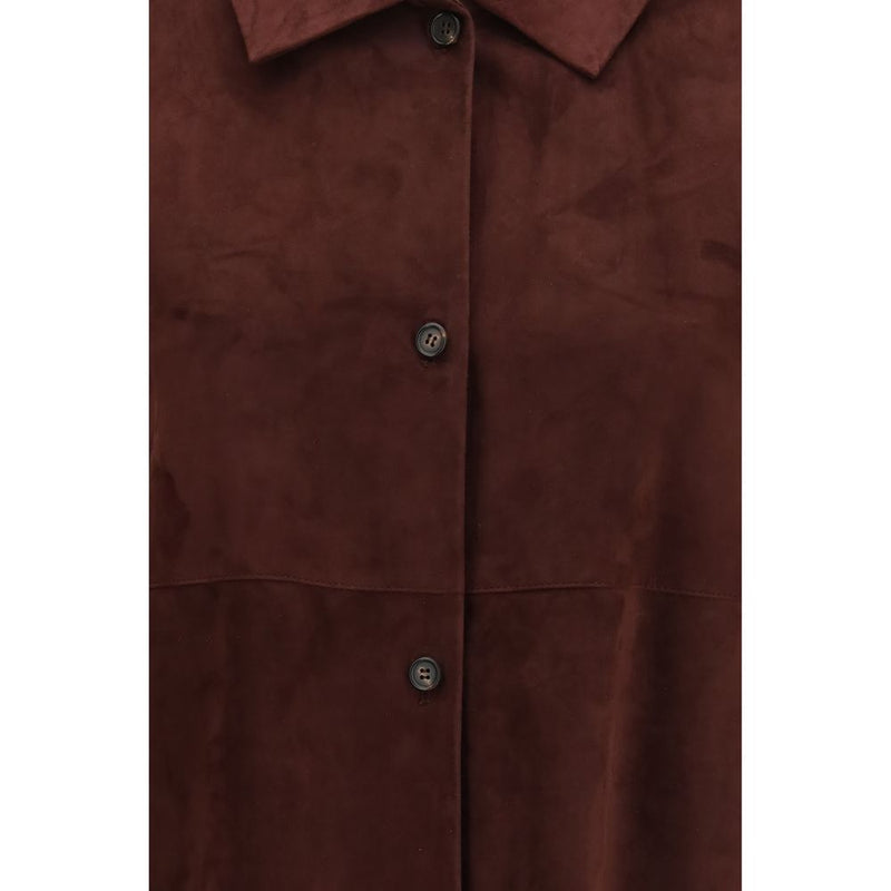 'S Max Mara Bordeaux Lamb Ovis Aries Aries Leather Jacket