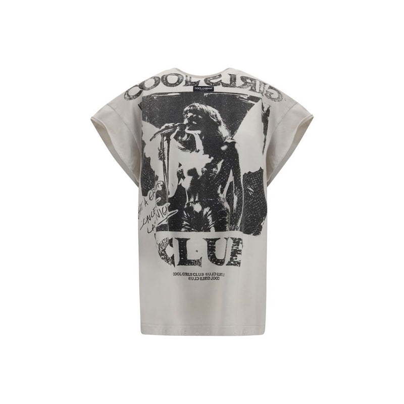 Dolce & Gabbana Gray Cotton T-Shirt
