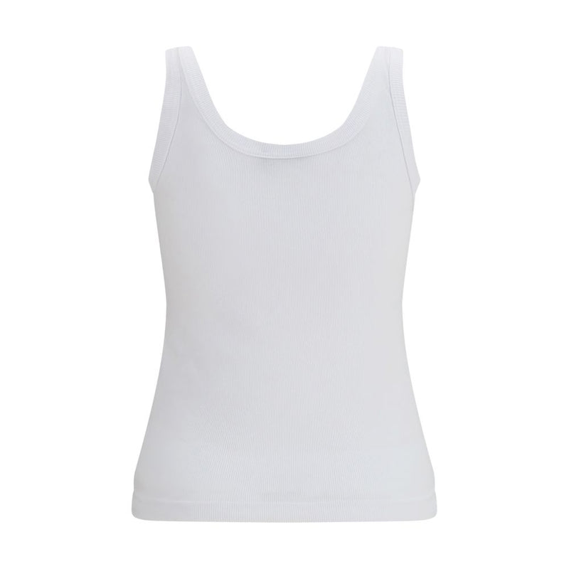 Dolce & Gabbana White Cotton Tank Tops