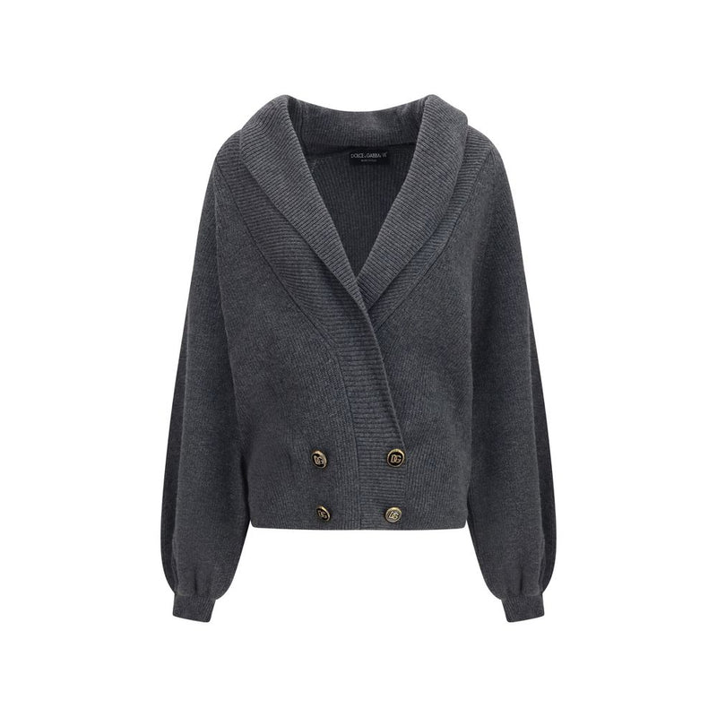 Dolce & Gabbana Gray Wool Oves Aries Cardigan