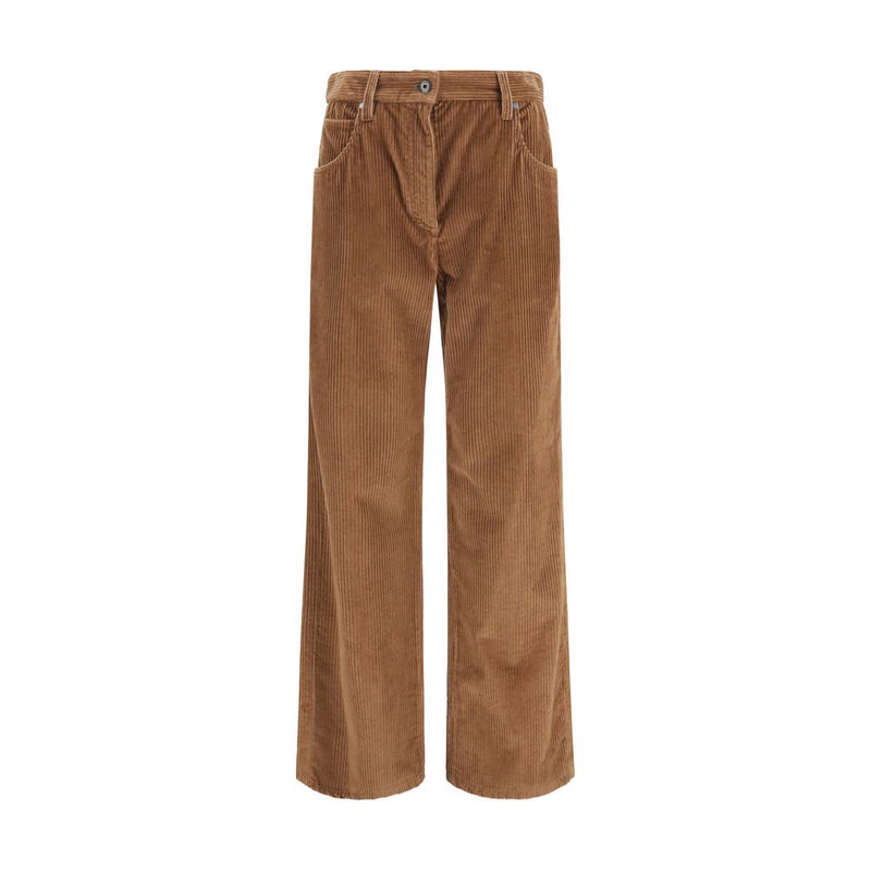 Brunello Cucinelli Brown Cotton Casual Pants
