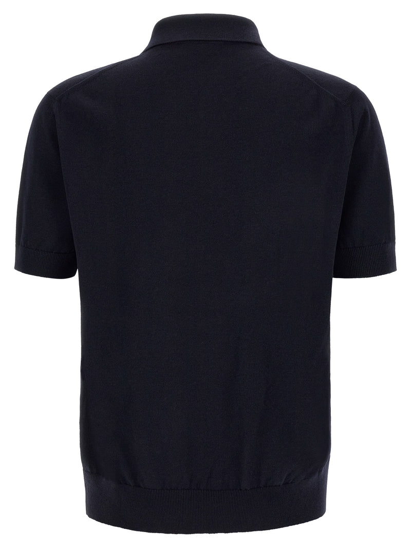 Dolce & Gabbana Blue Virgin Wool Polo Shirt