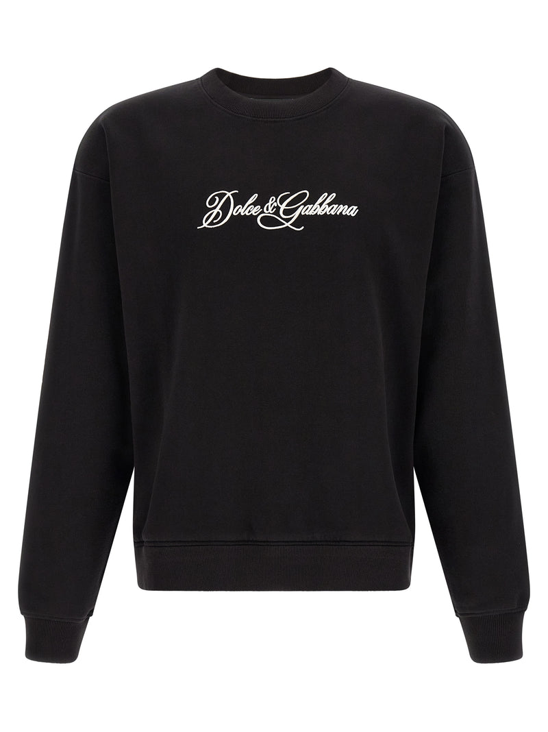Dolce & Gabbana Black Cotton Sweatshirt