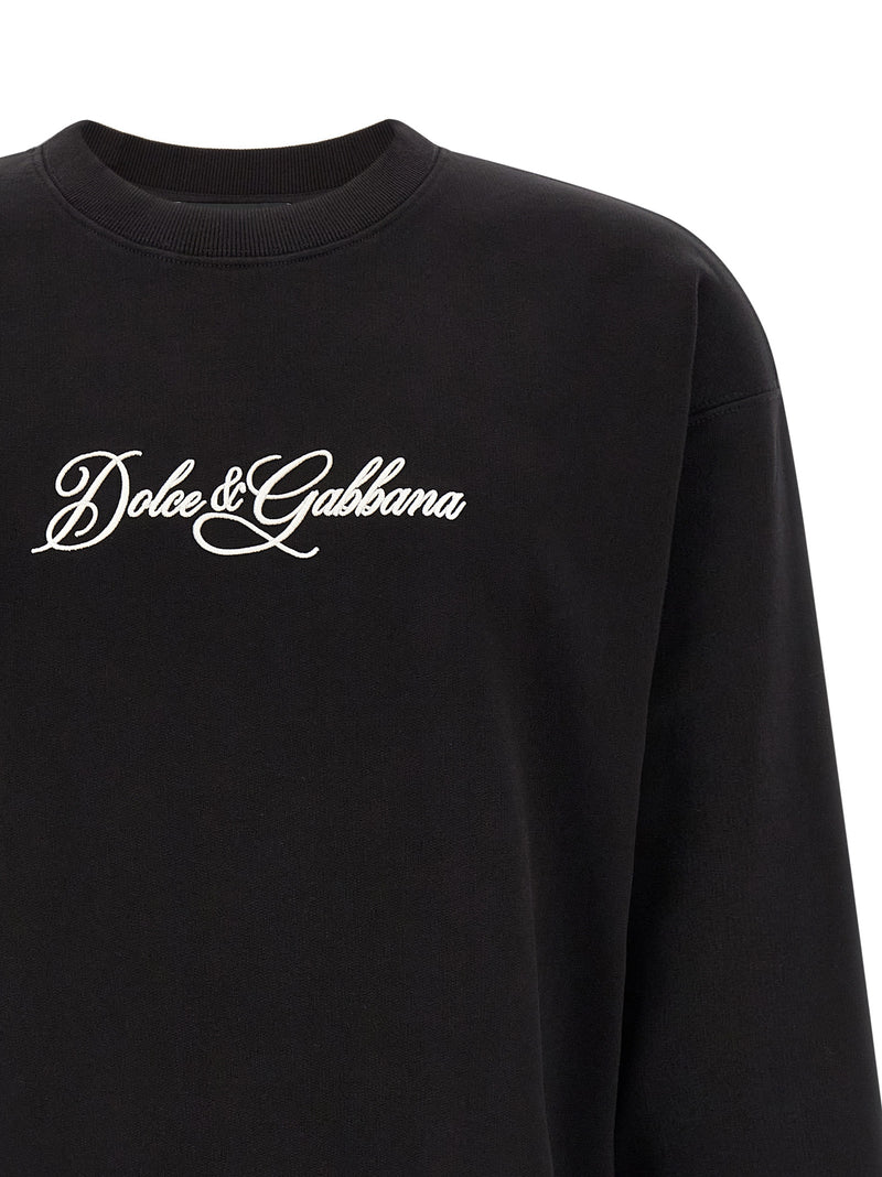 Dolce & Gabbana Black Cotton Sweatshirt