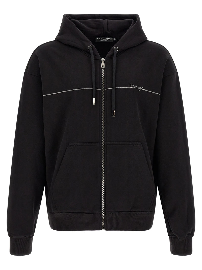 Dolce & Gabbana Black Cotton Sweatshirt