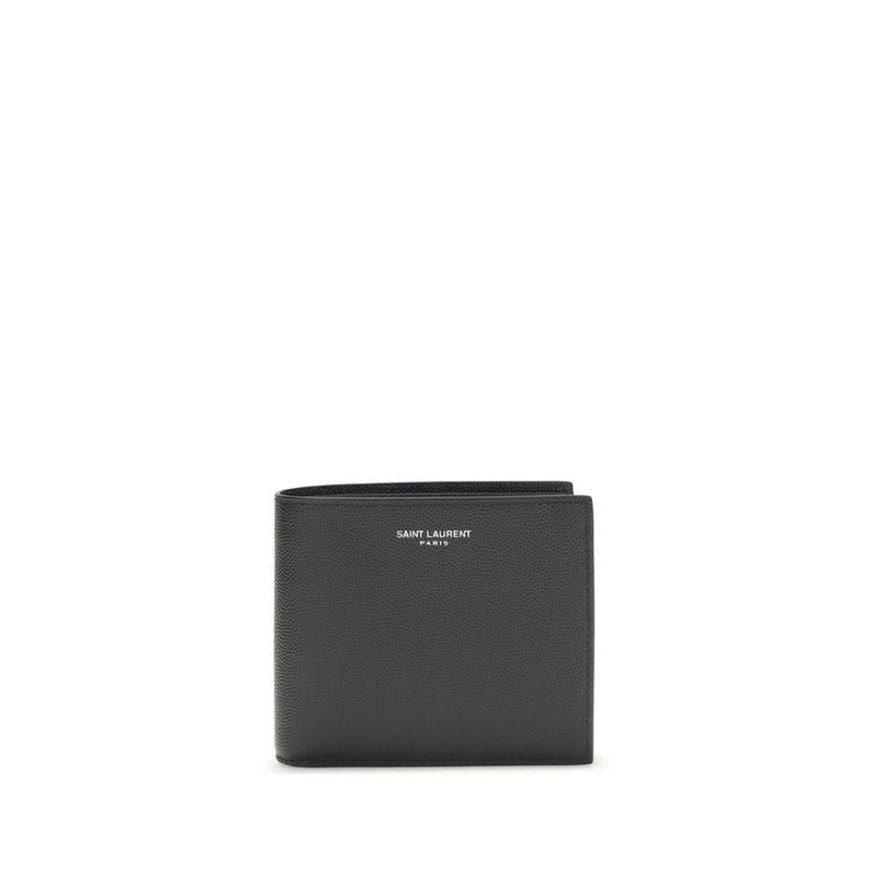 Cartera de piel de becerro negra Bos Taurus de Saint Laurent
