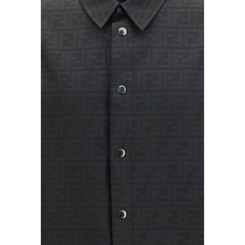 Fendi Black Polyester Pattern Shirt