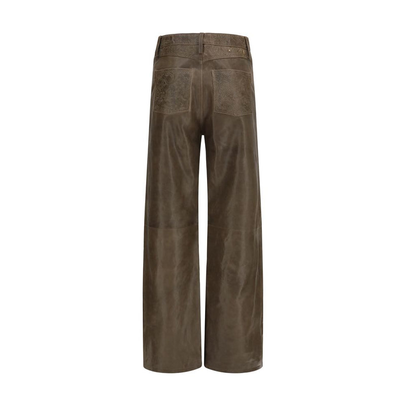 Golden Goose Brown Leather Pants