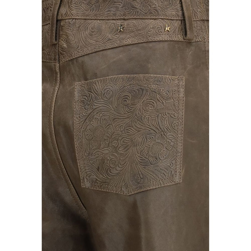 Golden Goose Brown Leather Pants