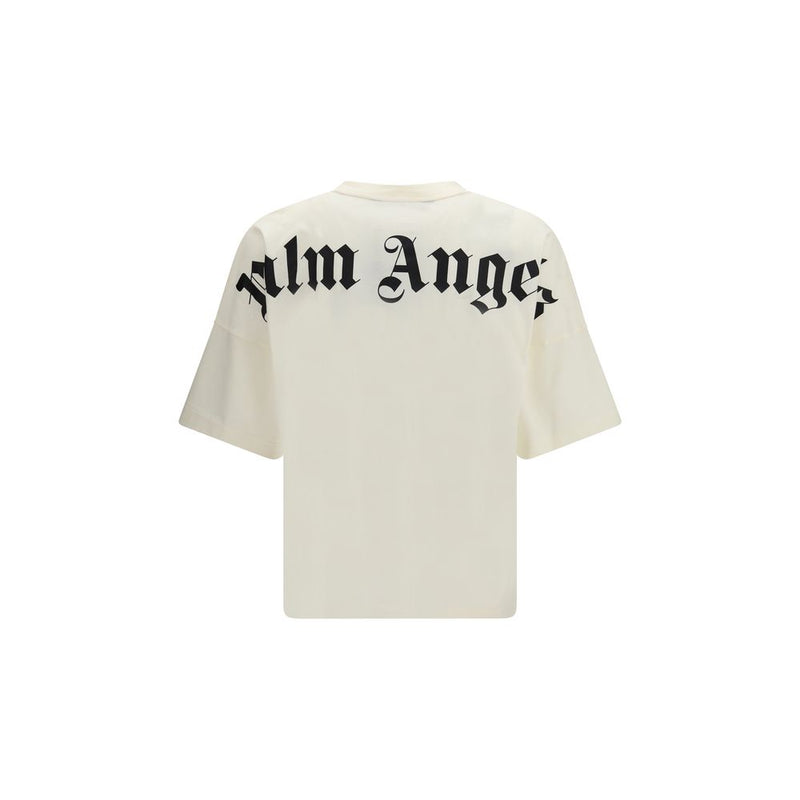 Palm Angels Beige Cotton T-Shirt