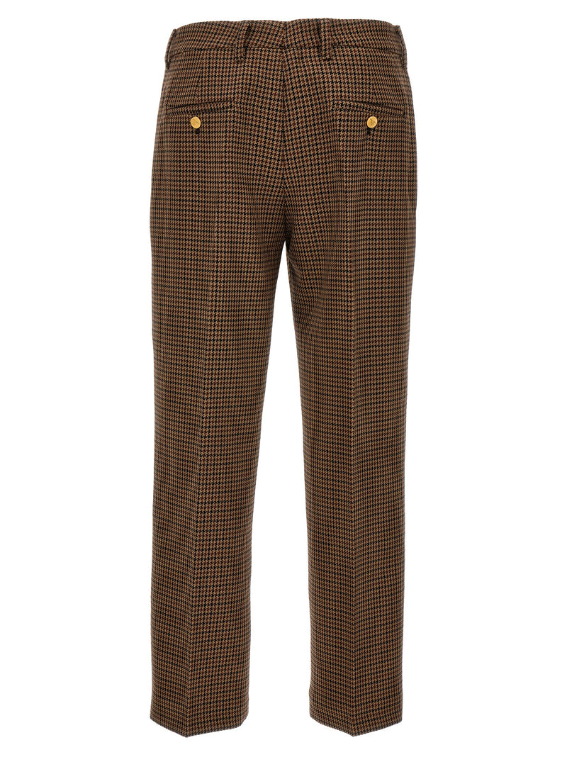 Prada Brown Virgin Wool Casual Pants
