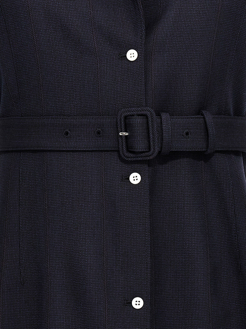 Prada Blue Virgin Wool Sleeveless Jacket