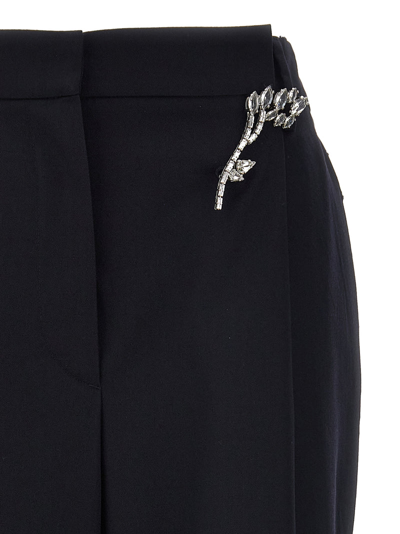 Prada Blue Wool Casual Pants