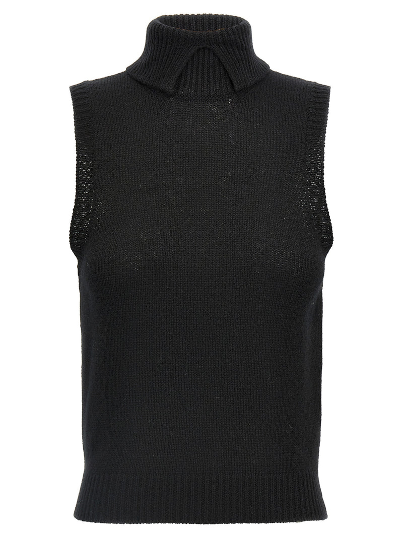 Prada Black Cashmere Sleeveless Jacket