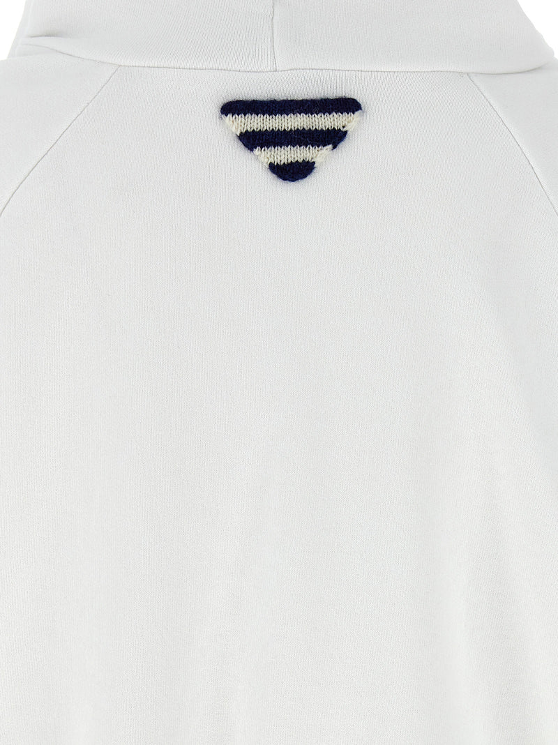 Prada White Cotton Sweatshirt