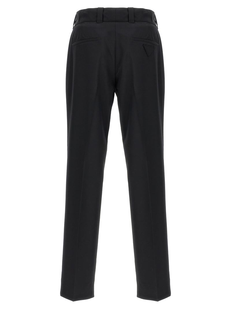 Prada Black Virgin Wool Casual Pants