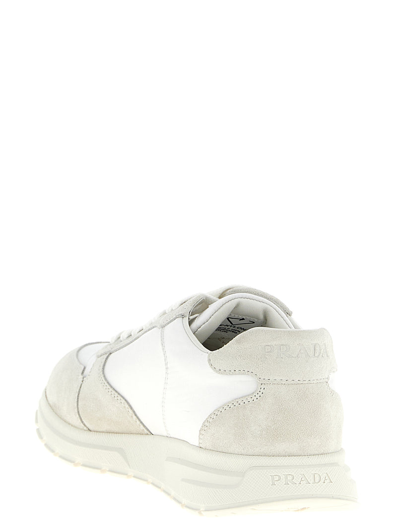Prada White Polyamide Low Top Sneakers