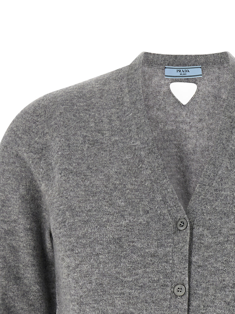 Prada Gray Cashmere Cardigan