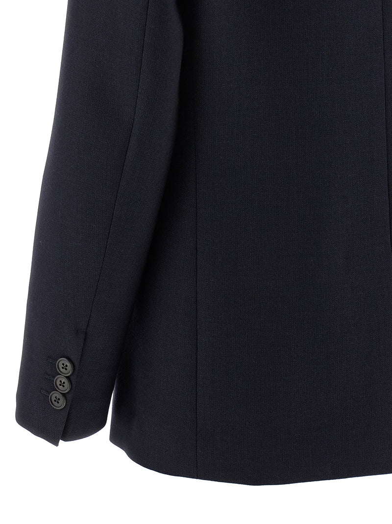 Prada Blue Virgin Wool Blazer