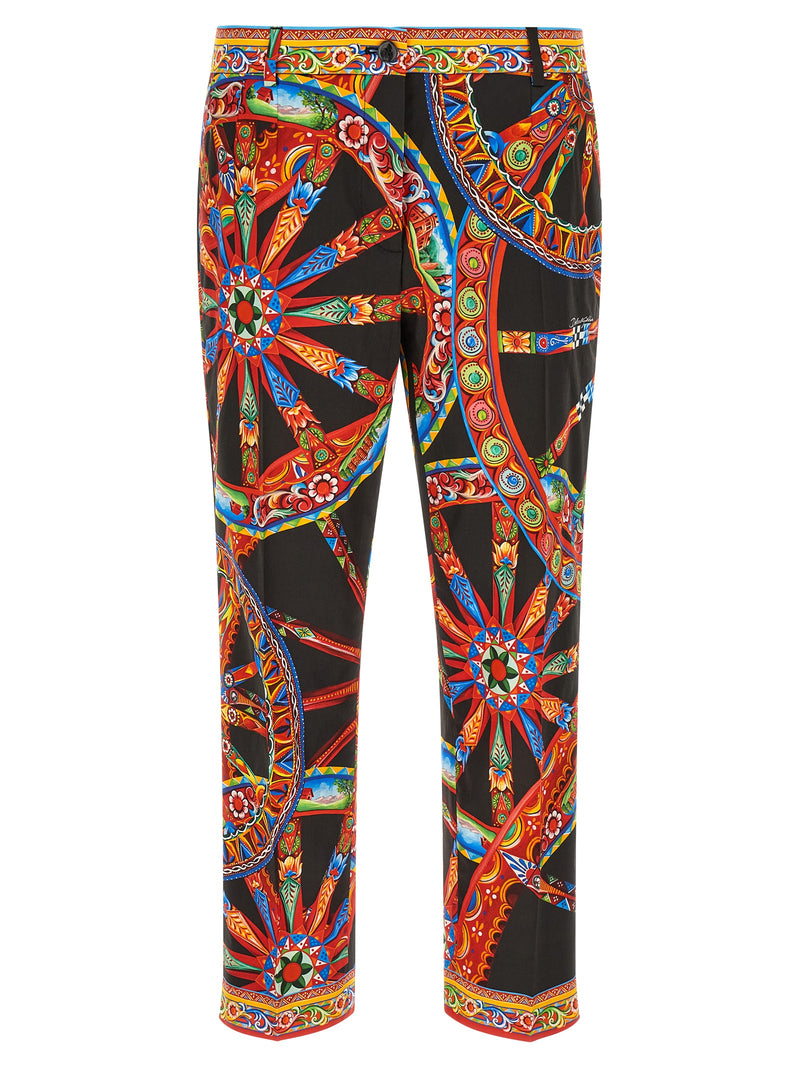 Dolce & Gabbana Multicolor Cotton Casual Pants