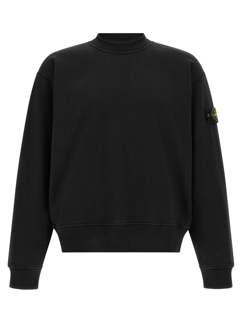Stone Island Black Cotton Sweatshirt