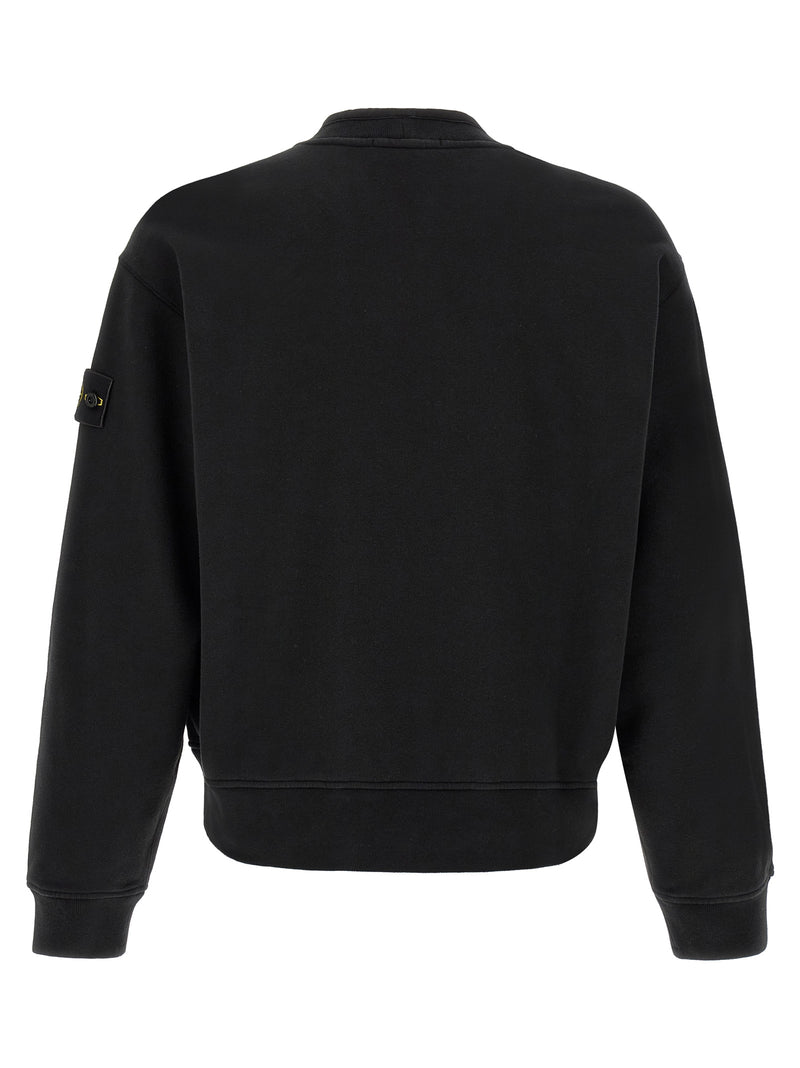 Stone Island Black Cotton Sweatshirt