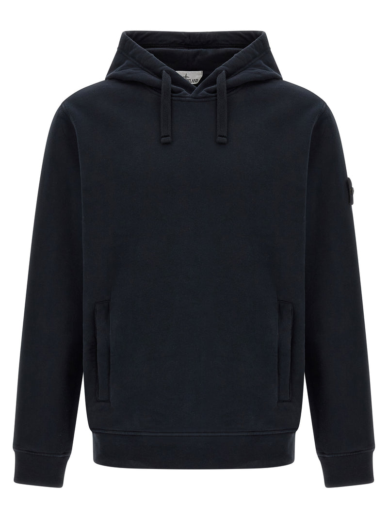Stone Island Blue Cotton Sweatshirt