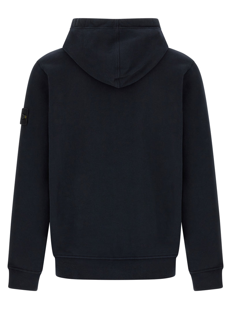 Stone Island Blue Cotton Sweatshirt